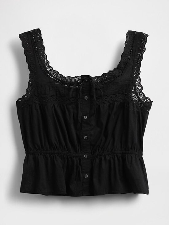 GAP Tops - Gap Lace Trim Peplum Top